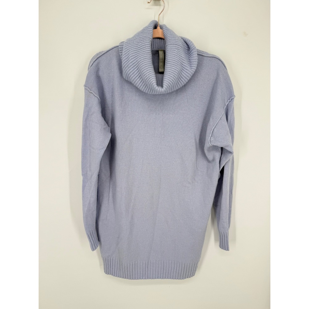 Athleta Turtleneck Sweater Women S Periwinkle Blue Wool Cashmere Oversized Seam